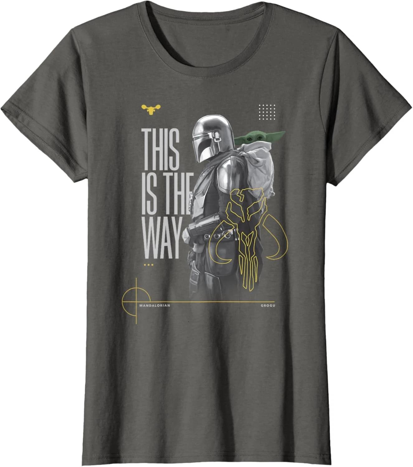 The Mandalorian And Grogu This Is The Way Duo Side Port Ladies  Crewneck T-Shirt XXL