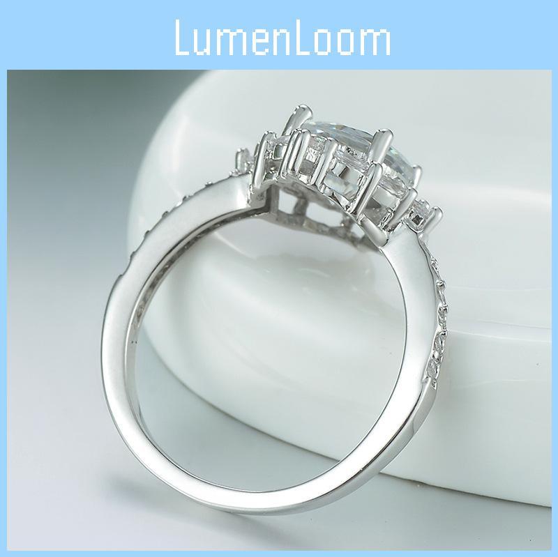 Luxurious Brass And White Steel Ring Stunning European Style Jewelry
