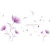 Romantische Lila Blumen Wandsticker Liebe Wohnzimmer Schlafzimmer für Heimdeko Kunstaufkleber Hintergrundaufkleber Wanddekoration