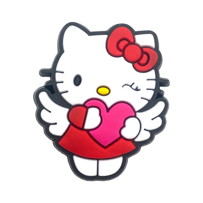 Hello Kitty Cat PVC Rubber Decorative Shoe Buckle - Flower Accessory