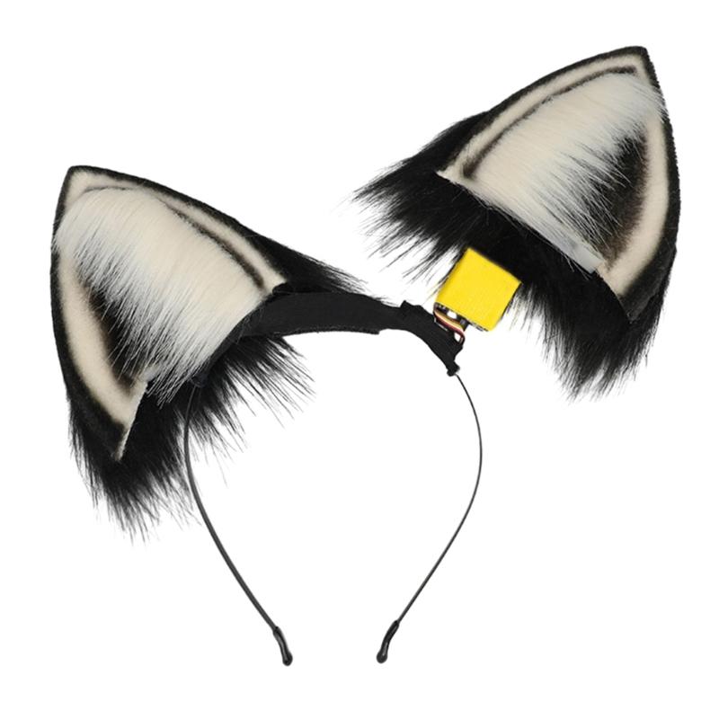 

Battery Operated Hairband Electric Animal Ears Hair Hoop Roleplay Costume hairband Remote Control Plush Tail Stage Props