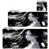 XXL Anime Girl Cool Mouse Pad Black White Mousepad Large Gaming Keyboard Pad Office Pc Accessories Desk Mat PC Cabinet Mats Rug