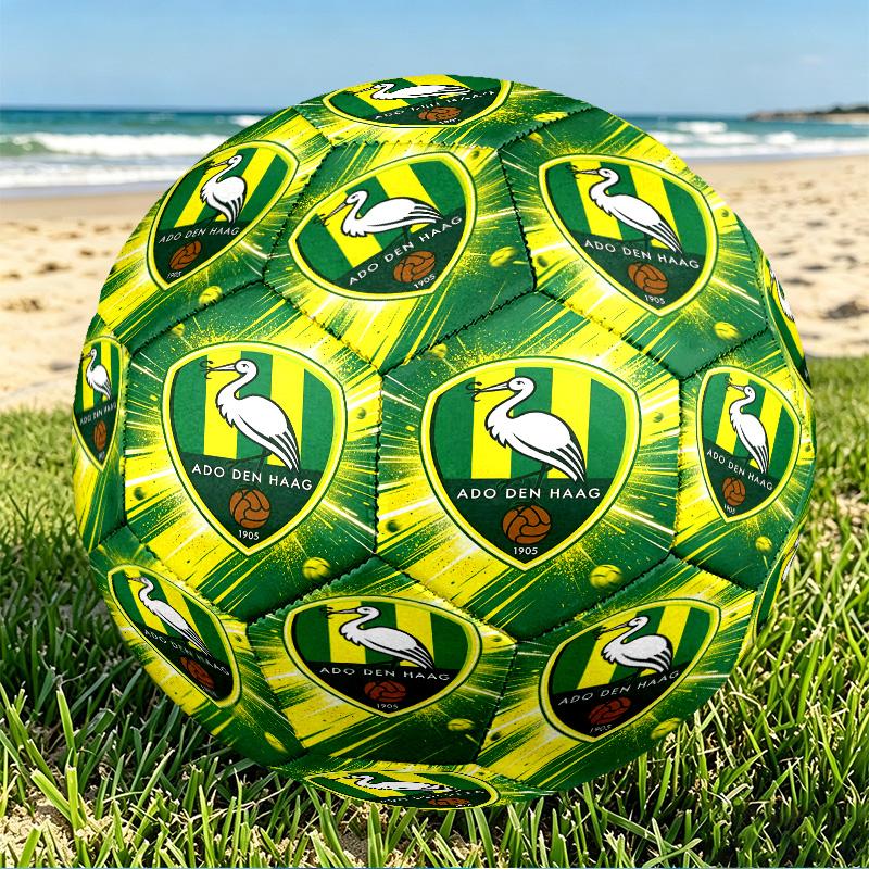 ADO Den Haag Print Size 5 Soccer Ball, PU Wear Resistant Football for Match Training and Daily Practice, Birthday Gift for Soccer Fans