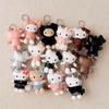 8CM kawaii winter me series mini Hell Kitty Doll keychain houndstooth leopard print  Kitty cat bag Pendant Cat Accessories Gifts