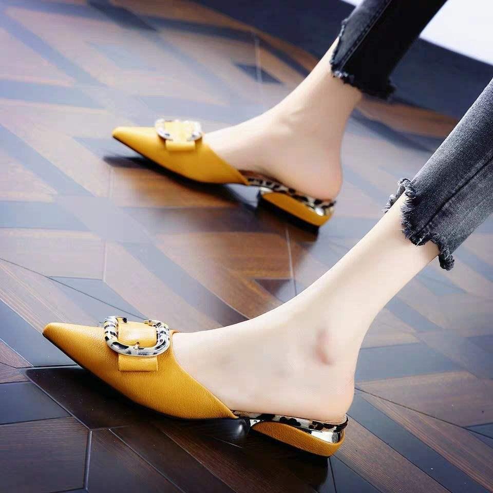 2025 Sommer Damen Spitzschuh Niedriger Absatz Clogs - Übergröße, Vier Jahreszeiten Outdoor Sandalen 344142.