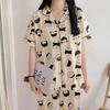 Pajamas Women's Summer Short-sleeved Gentle Wind Simple High-value Casual Women's Short-sleeved Loungewear Set