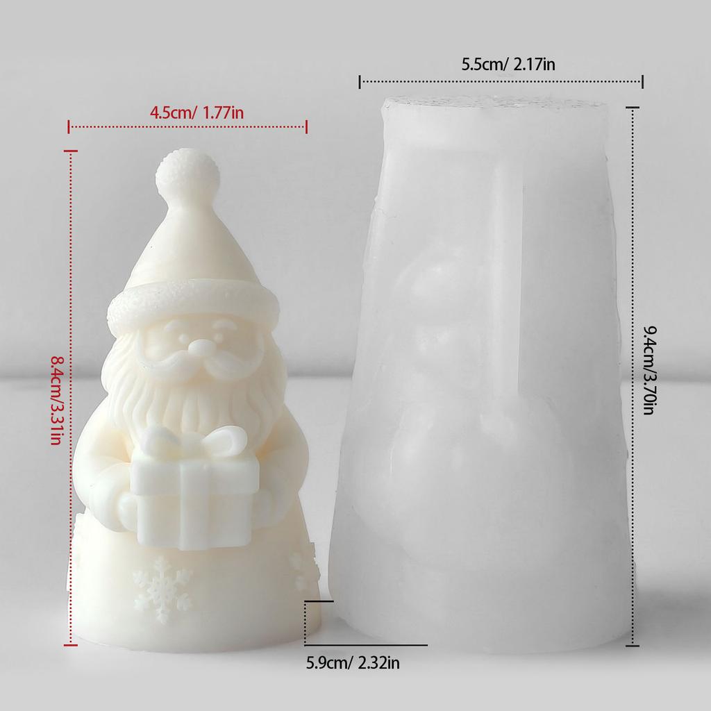 Santa Clause Candle Silicone Mold Multipurpose Silicone Mould for Making Candle Soap Holiday Decoration Epoxy Resin