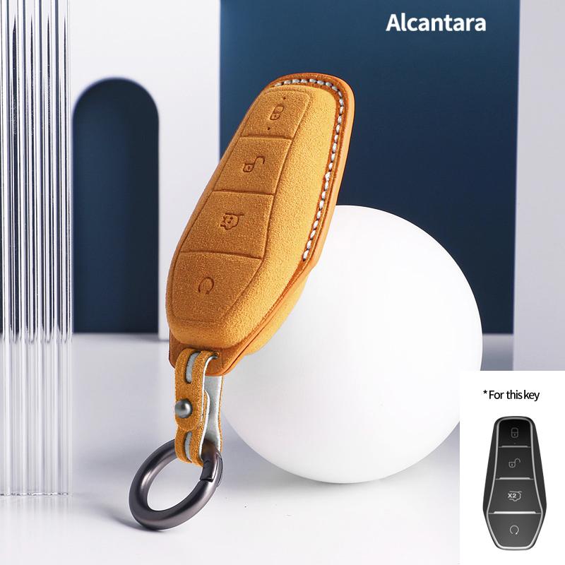 Made for Alcantara Car Remote Key Case Bag For BYD Qin Han Tang Song pro plus MAX Ev Atto 3e2 Seal dolphin frigate07 Destroyer05