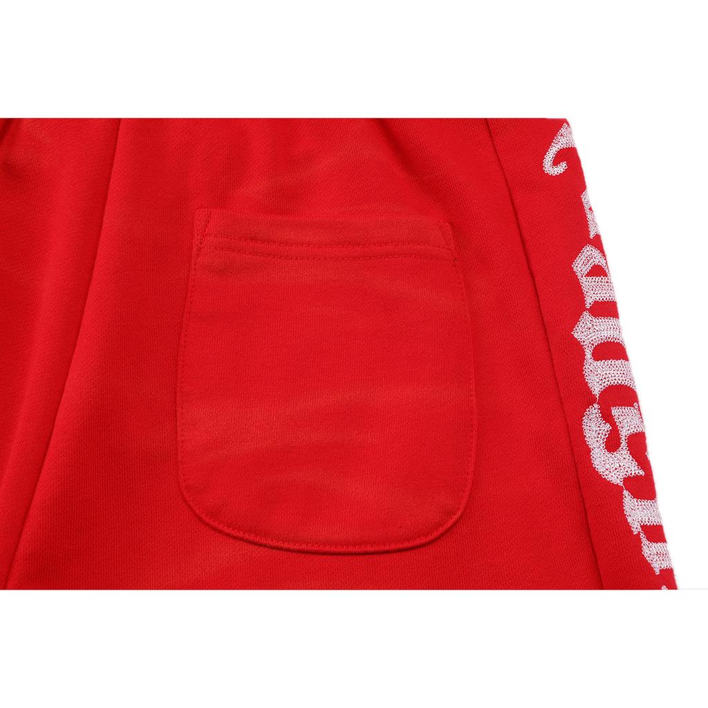 Men's Gothic Embroidered Shorts Washed Vintage Hip Hop Streetwear Loose Sweat Shorts