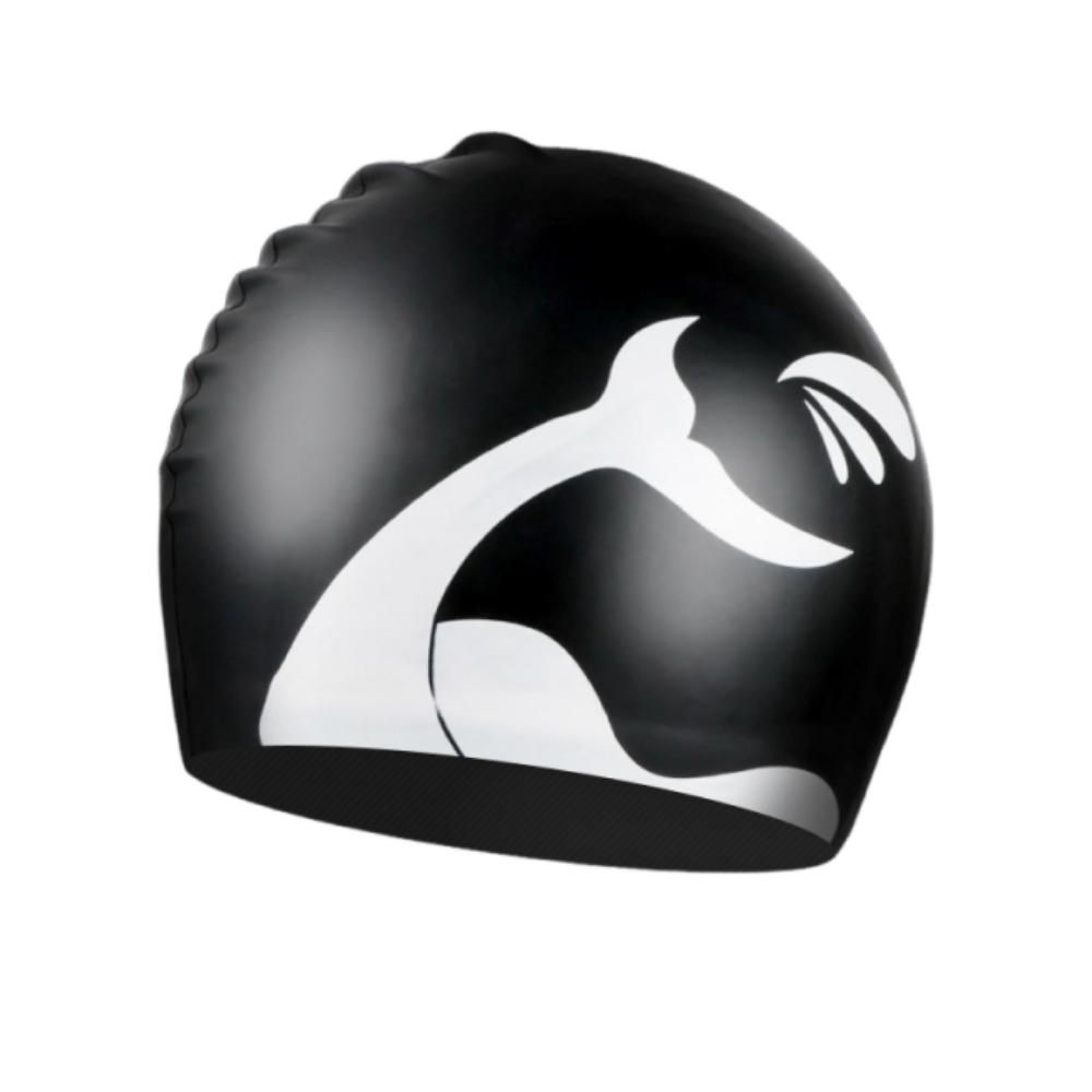 Plus Size Swimming Cap Printed Pattern Ear Protection Bathing Caps Elastic Anti Slip Silicone Swim Cap For Long Short Hair