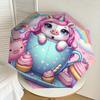 1PC unicorn cupcake Automatic Open/Close Umbrella with Windproof, 8-Rib Sturdy Canopy, Durable Ribs, Fashionable Design, Outdoor Accessory, Fun Prin,