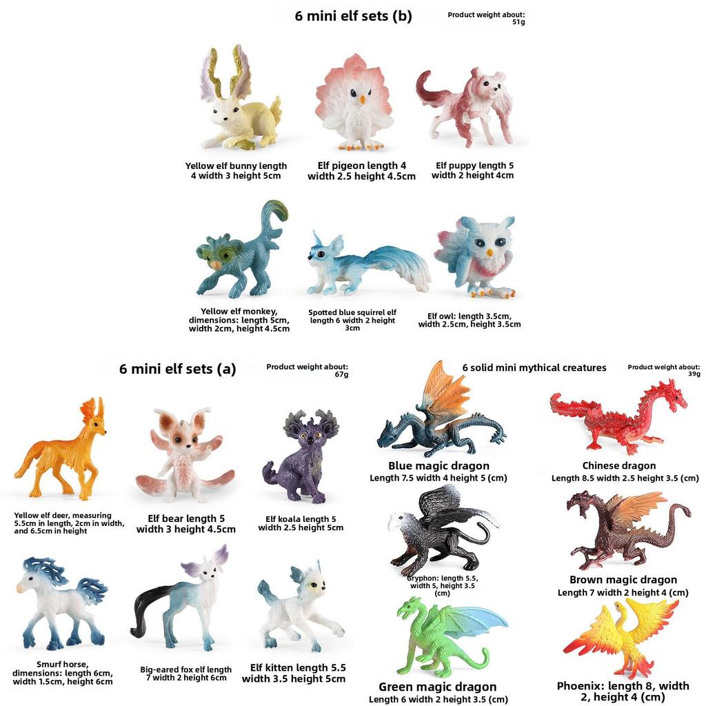 Plastic Monster Western Flying Dragon Children Animal Model Cake Topper For Kids Party Decor