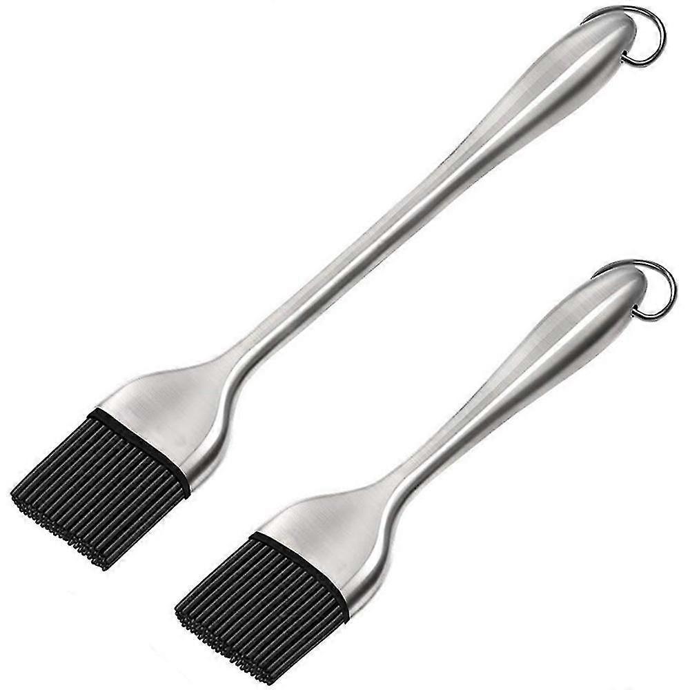 Sunrain Basting Brush And Pastry Brush-set Of 2 Silicone Brush, Kitchen Basting Brush - 12.6 Inch