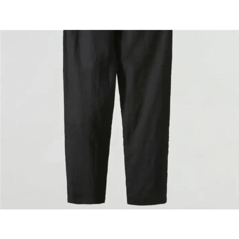 Einfarbige Leinenhose Herren Locker Leinen Freizeit Hose Frühling Sommer Zuhause Gerade Weich Bequem Hose