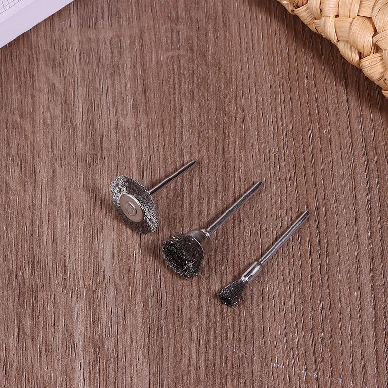 3/9/15Pcs Mini Metal Brush Set Rust Removal Cleaning Brush Polishing Wheel Brush For Grinder Rotary Electric Tool Accessories