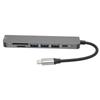 USB C Hub 7 in 1 Multiport Aluminum Alloy HD USB C to 4K 30HZ HD Multimedia Interface Ethernet to Usb Adapter