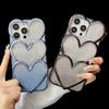 Luxus Glitzer 3D Liebesherz Handyhülle Für iPhone 17 16 15 14 13 12 11 18 Pro Max Klar Beschichtet Stoßfest Schutz-Rückseite