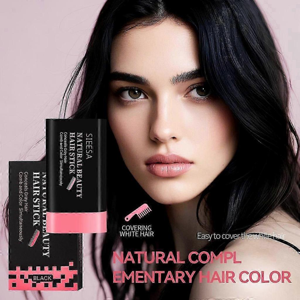 Safe and Convenient Comb Hair Dye,2-in-1 Comb Instant Hair Dye,Waterproof Sweat-Proof, Non-Permanent Gray Hair Coverage, Portable 3 Colors Hair Color