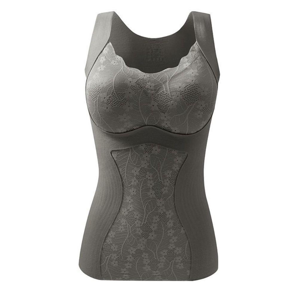 Lace Thermal Shapewear Camisole Slimming with Padded Cups Thermal Underwear Tummy Control Crop Tops Tanks Postpartum Body Shaper