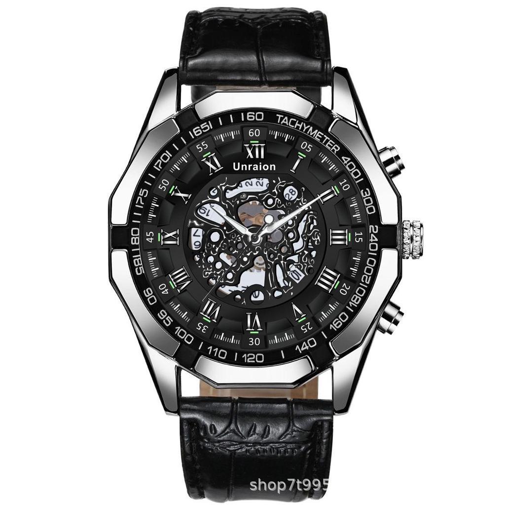 Men's Skeleton Calendar Watch - Waterproof, Luminous, Non-Mechanical, Automatic Movement