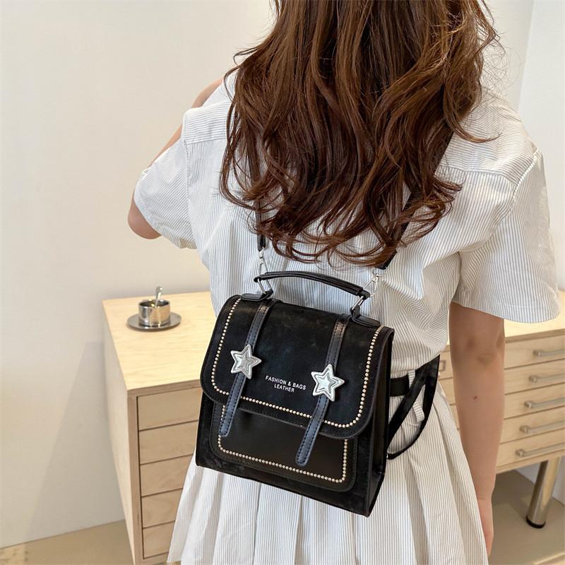 Streetwear Pu Material Small Backpack For Daily Use With Durable Stitching