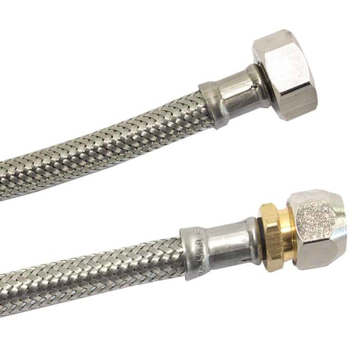 Flexible Eau Potable Inox DN8 2000mm, Tuyau Blindé Certifié DVGW