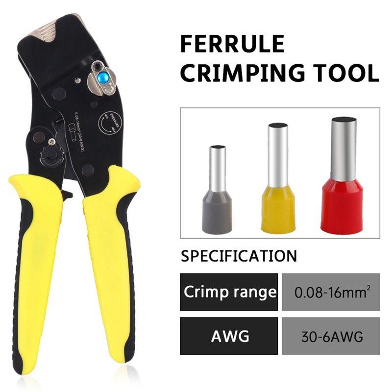 ABBP-Wire Crimping Tool,30-6AWG (0.08-16Mm²) Square Ratchet Crimping Pliers,Manual Crimping Pliers Terminal Crimping Tool