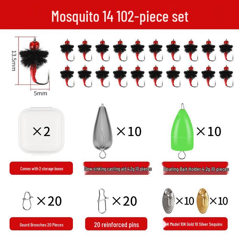 Sunflower Seed Lure Set: Non-toxic Fly Hook Line for Mosquitoes and Small Fish