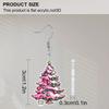 2D Flat Pink Christmas Tree Acrylic Earrings Women's Fashion Jewelry Unique Earrings Party Jewelry Christmas Earrings Christmas Gifts