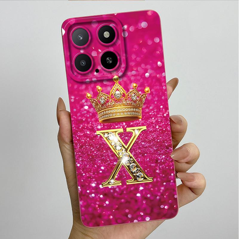 Casing For Honor X5b 2024 Phone Case Crown Letters Silicone Soft Full Protective Back Cover For HonorX5b X 5b+ Plus Coque Fundas