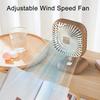 Tischventilator Leiser Niedriglärmmotor Mehrstufig Einstellbarer Wind 39 Grad Verstellbarer Kopf Quadratisches Design Ventilator mit Nachtlicht