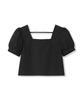 VIVACIOUS Pellier Back Hole Puff Crop Blouse - 2Col