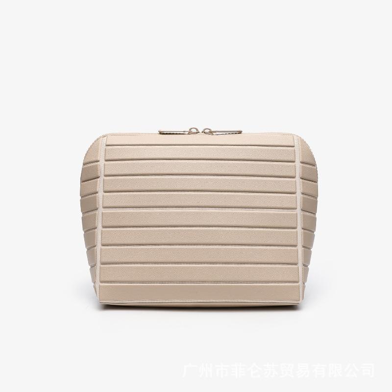 1pcs Striped PVC Storage Bag Large Capacity Outdoor Travel Toiletries Organizer Pouch Portable Travel Cosmetic Bag