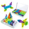 29/50Pcs/Set Colorful Magnetic Tile Kit Clear Geometric Shape Building Block Magnet Preschool Educational