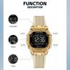 NAVIFORCE Digital Women Watch Alarm Calendar Date LCD Display Sports Chronograph Silicone Strap Waterproof Ladies Girl Watch Gift NF6114
