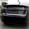Rear Trunk Tail Gate Door Strip Overlay Decoration Cover Trim Stainless Steel Accessories Exterior For Tesla Model 3 2018 -