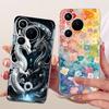 For Huawei Pura 70 Clear Case Aesthetic Luxury Cute Fashion Flowers Funny Painted Casing For Huawei ADY-LX9 ADY-AL00