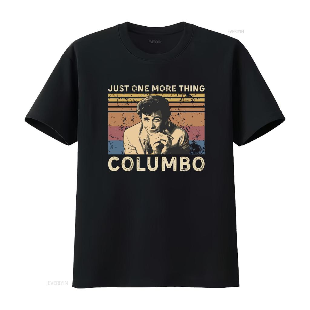 JUST ONE More Thing Columbo Vintage T Shirt SweaT Vintage Washed Homme Unisex Streetwear Stretched Top For Everyday Wear Casual