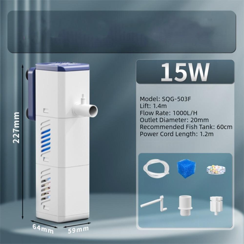 4-in-1 Filter Fish Tank Filter Pump Circulation Aeration Aquarium Air Pump  Freshwater Aquarium