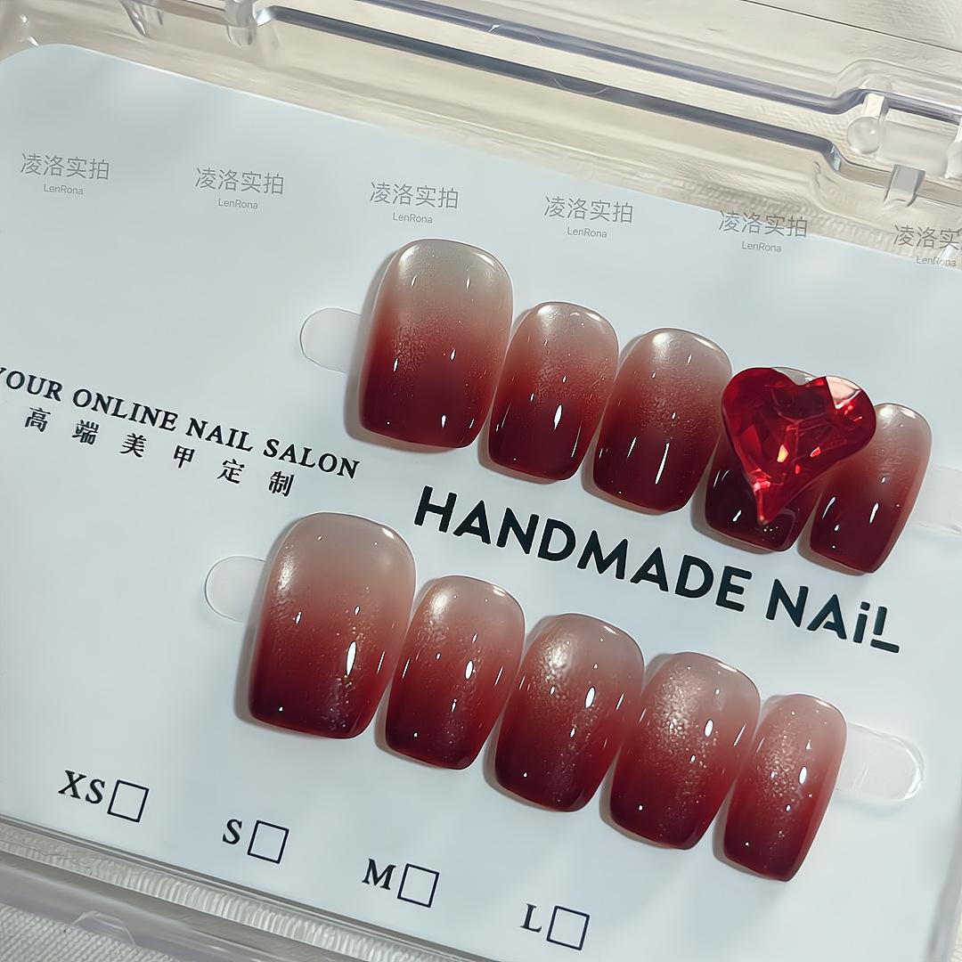 

Press on Nails Square Fake Nails with Glitter Design Artificial Acrylic Nails Glossy False Nails Full Cover Stick on Nails Glue on Nails for Women L