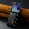 Retro Auto Leather Phone Case for Samsung Galaxy Z Flip 7 Flip6 RFID Blocking Hinge Protection Buckle Card Holder Wallet Cover