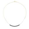 Necklace - - AAA+ Freshwater Cultured Pearl - Black - Yellow Gold - 42 Cm