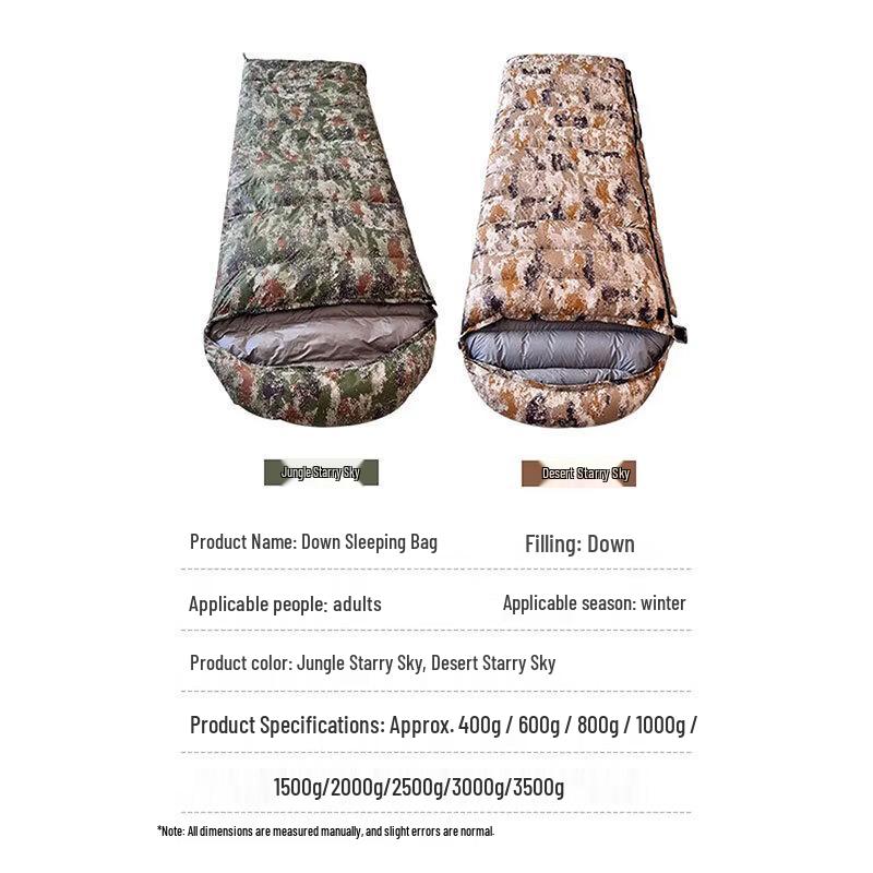 Hongda Kaisheng Outdoor Duck Down Envelope Sleeping Bag