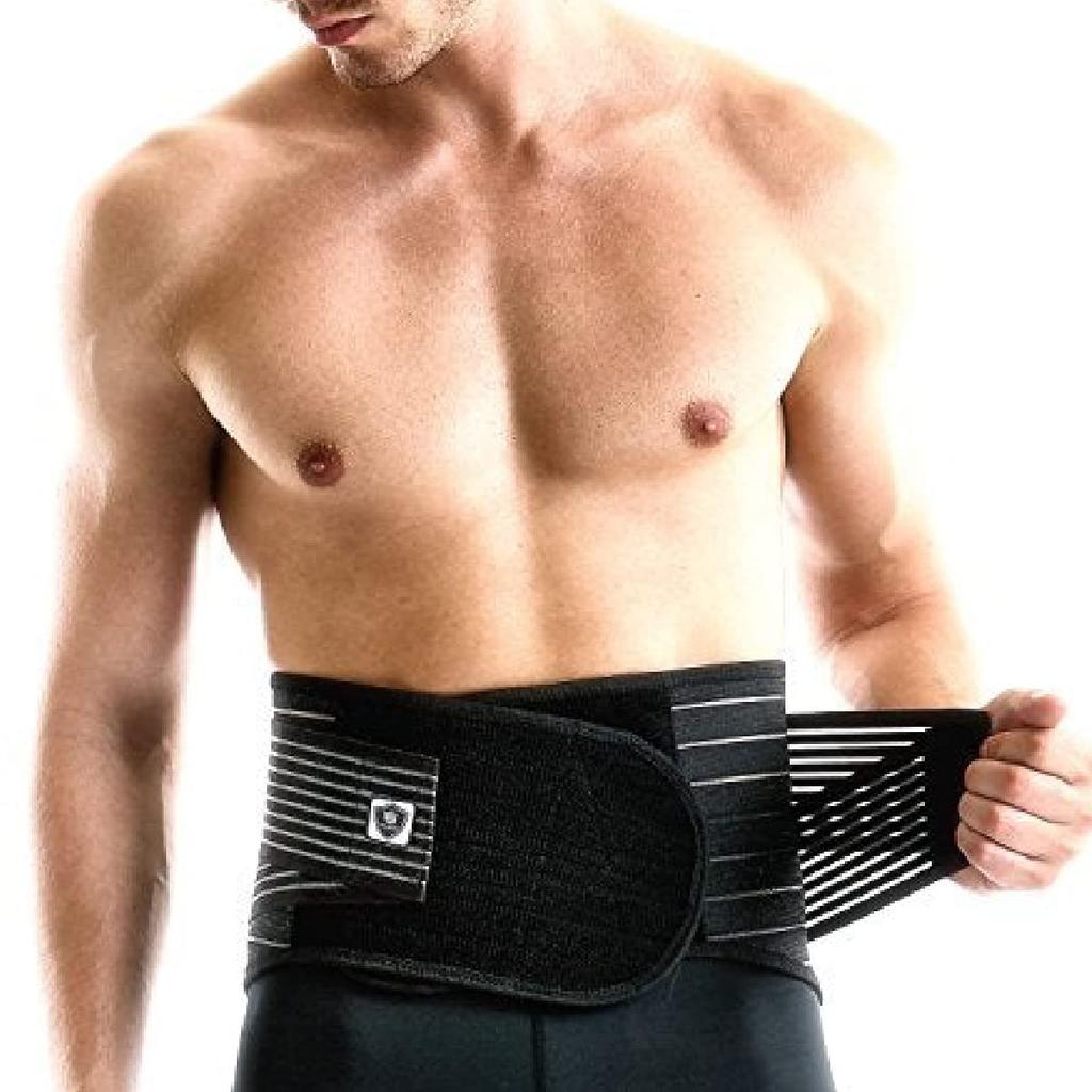 VITAL SALVEO Back Support C-FIT Compression Support Brace for Lower Back and Back, Posture Support, CJ-3109, Black (L)