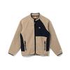 New Era Color Block Fleece Zip Jacket Unisex jackets Beige 12866476