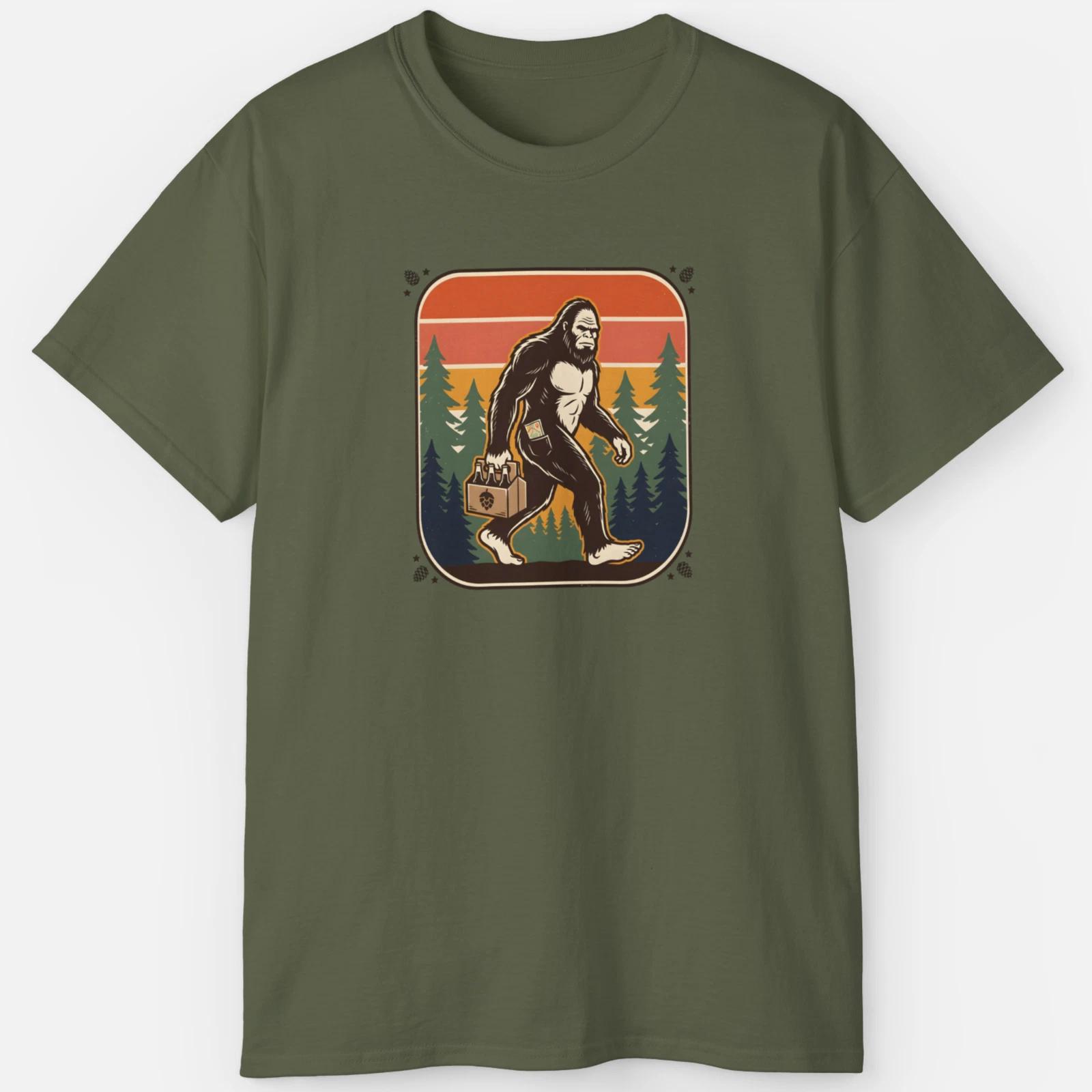 Drunk Sasquatch Camping Shirt – Funny Bigfoot Beer Tee 4XL