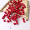 Handmade Christmas Red Berry Foam Ornaments - Decorative Accessories