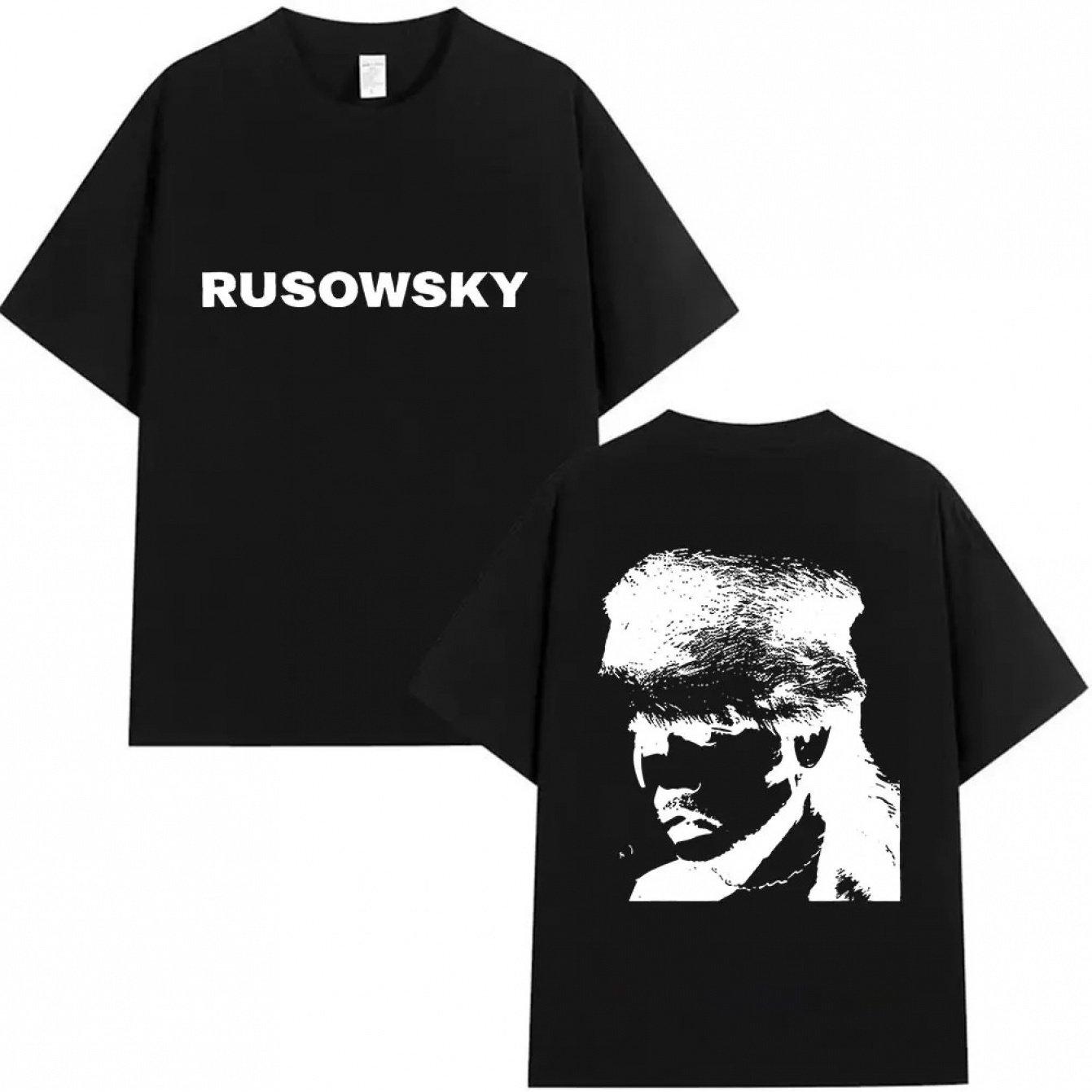 Rusowsky Daisy Album Tour Tshirt  Showcasing the tour Couples Cotton Loosefitting Streetwear Shirt  oversized t shirt S