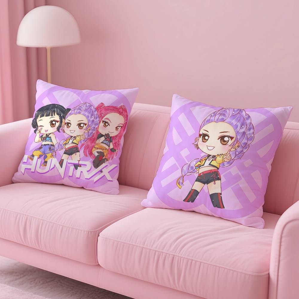 Kpops D-Demon H-Hunters Pillow Case Pattern Printed Pillowcase For Living Room Sofa Cushion Cover & Bedroom Decor