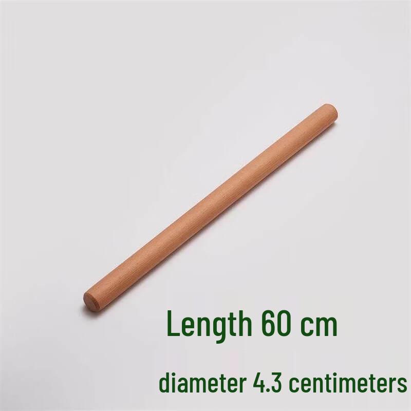 Solid Wood Rolling Pin with Glass Dough Mat Set